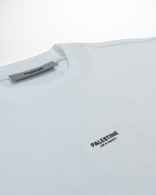 Mini-malist Palestine Land of Prophets Kids Tshirt - White