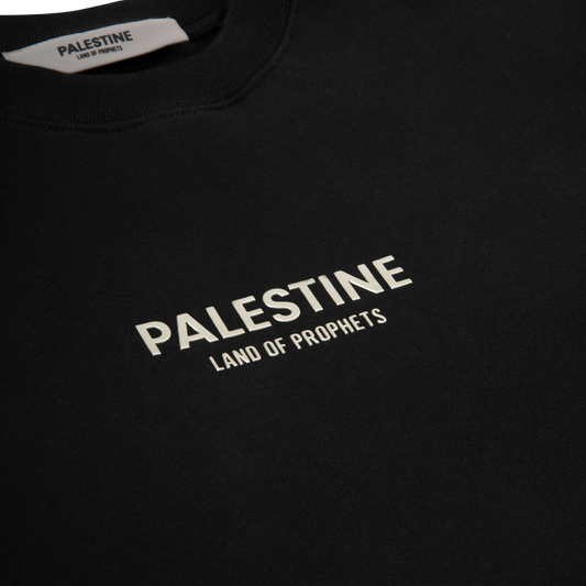 LAND OF PROPHETS SWEATSHIRT METALLIC LOGO - BLACK