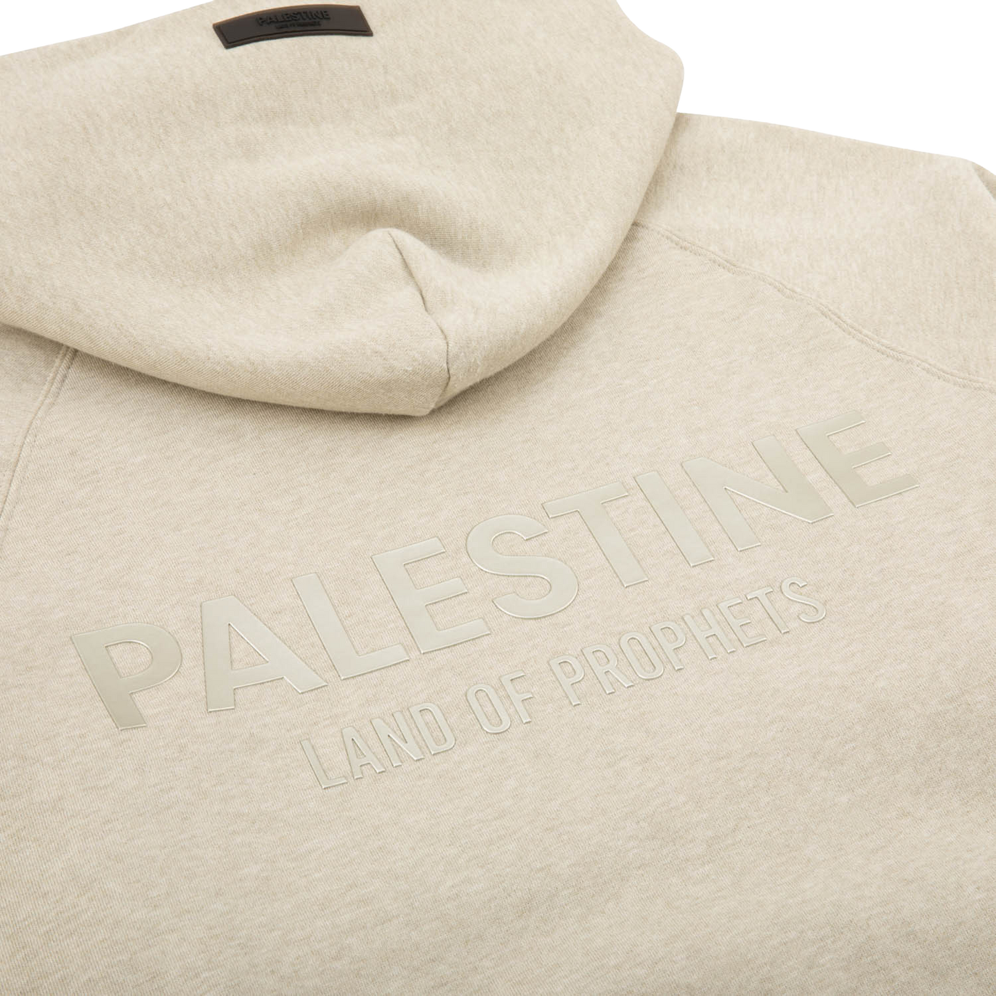 LAND OF PROPHETS METALLIC LOGO HOODIE - HEATHER STONE