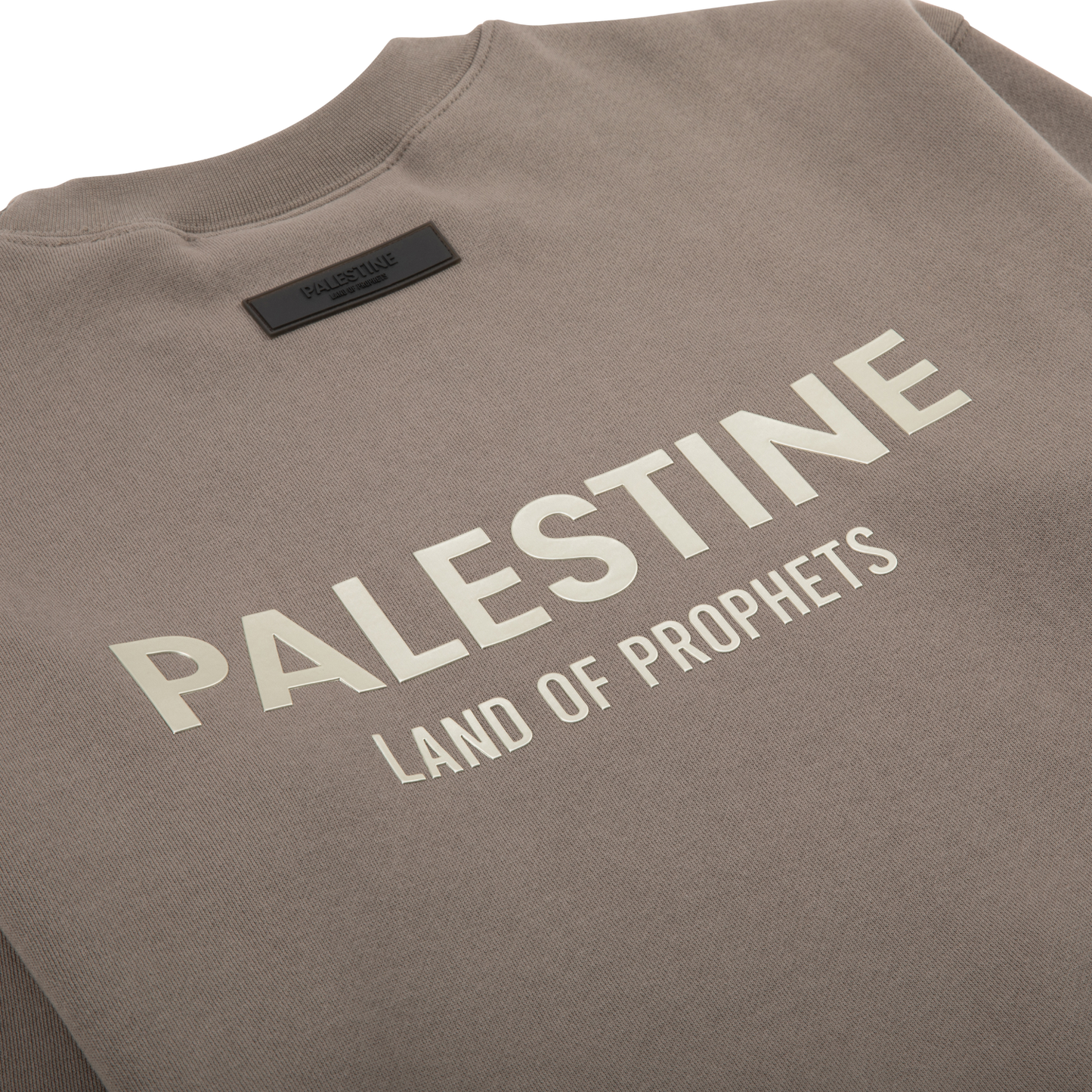 LAND OF PROPHETS SWEATSHIRT METALLIC LOGO - CHARCOAL ASH