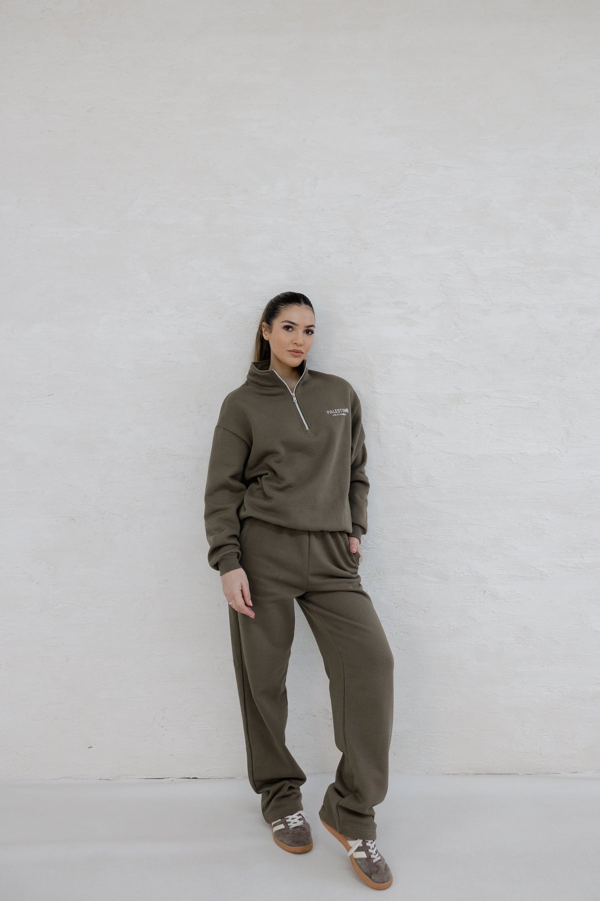 LAND OF PROPHET HALF ZIP - BROWN