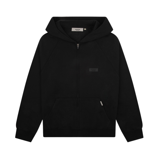 LAND OF PROPHETS ZIP-UP HOODIE - BLACK (black print)