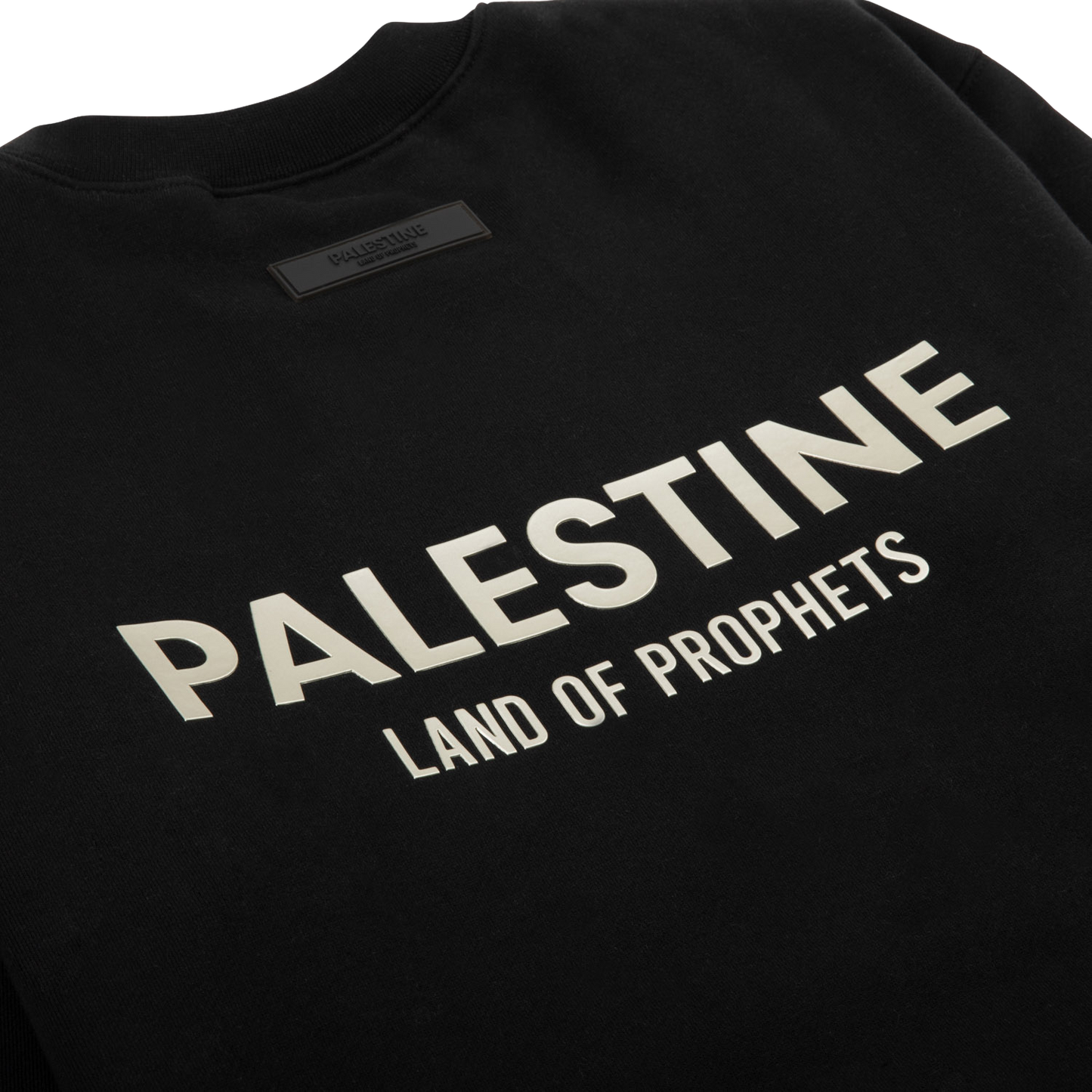 LAND OF PROPHETS SWEATSHIRT METALLIC LOGO - BLACK