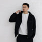 LAND OF PROPHETS ZIP-UP HOODIE - BLACK (off white print)
