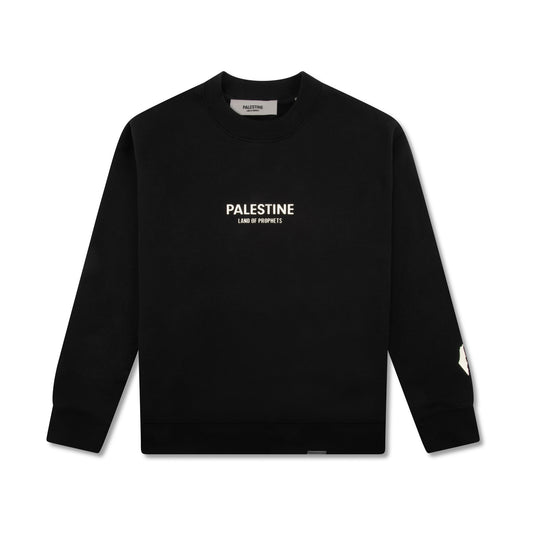 KIDS PALESTINE LAND OF PROPHETS METALLIC SWEATSHIRT AND JOGGER SET - Black