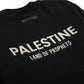 KIDS PALESTINE LAND OF PROPHETS METALLIC SWEATSHIRT AND JOGGER SET - Black
