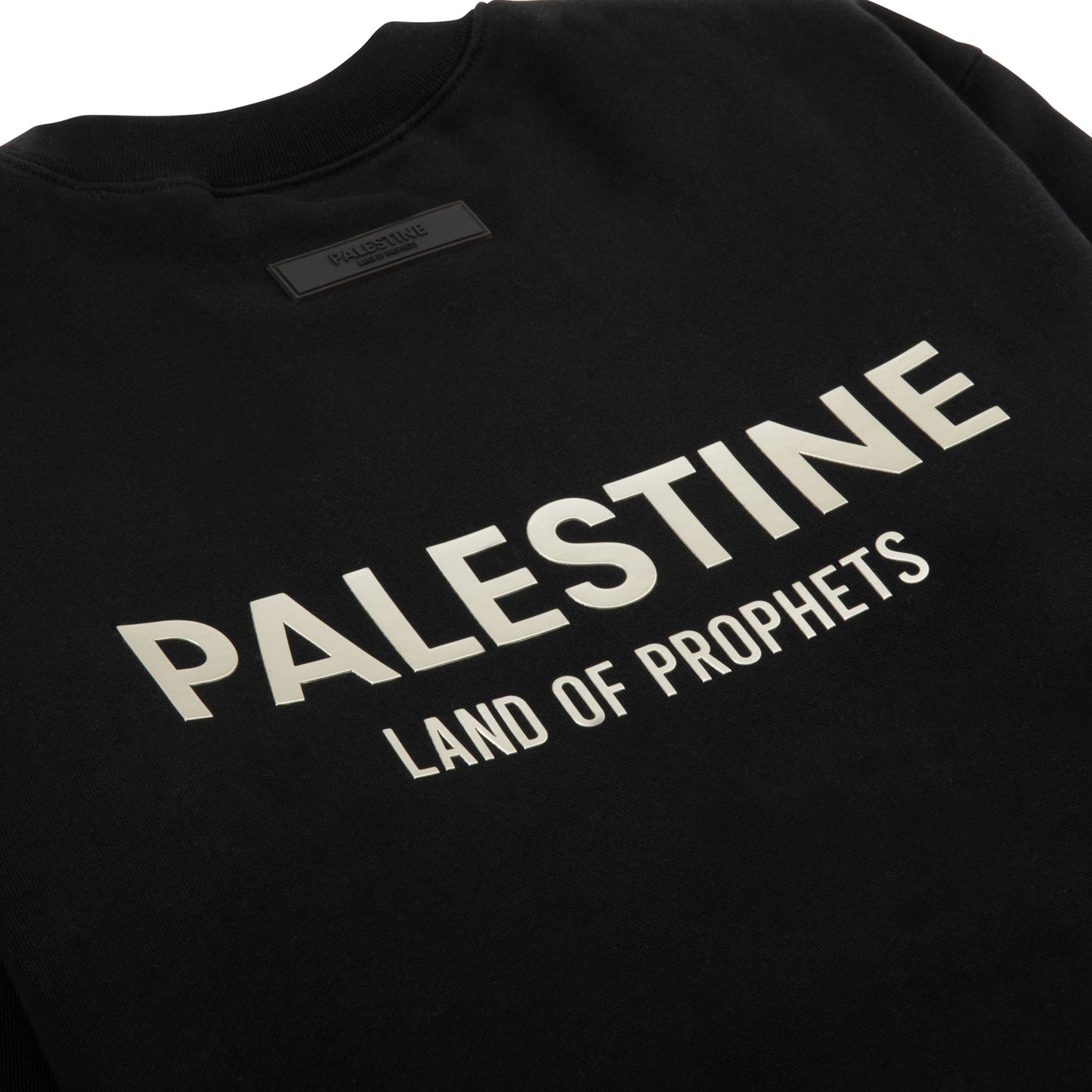 KIDS PALESTINE LAND OF PROPHETS METALLIC SWEATSHIRT AND JOGGER SET - Black