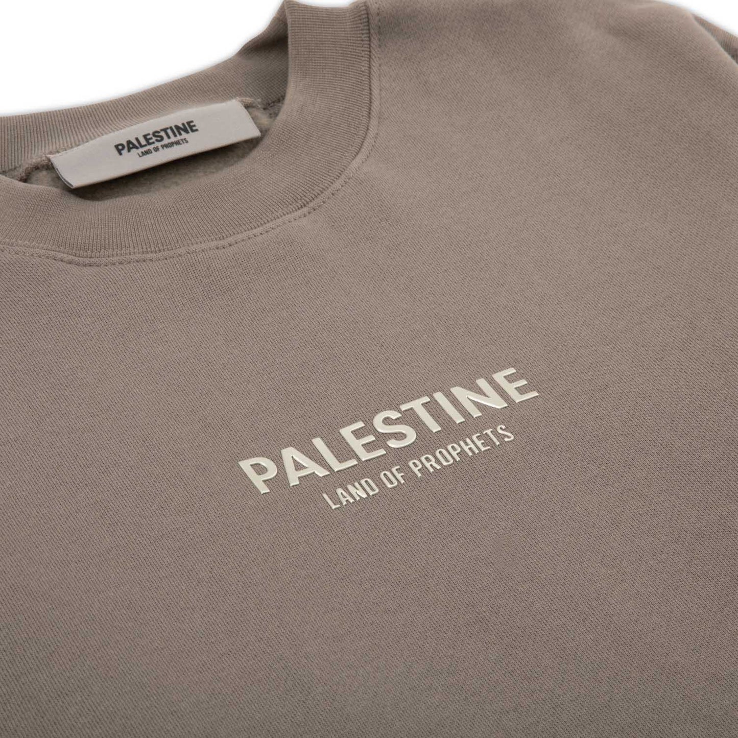 KIDS PALESTINE LAND OF PROPHETS METALLIC SWEATSHIRT AND JOGGER SET - Char coal