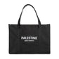 Large Palestine Land of Prophets Black Cotton Canvas Bag