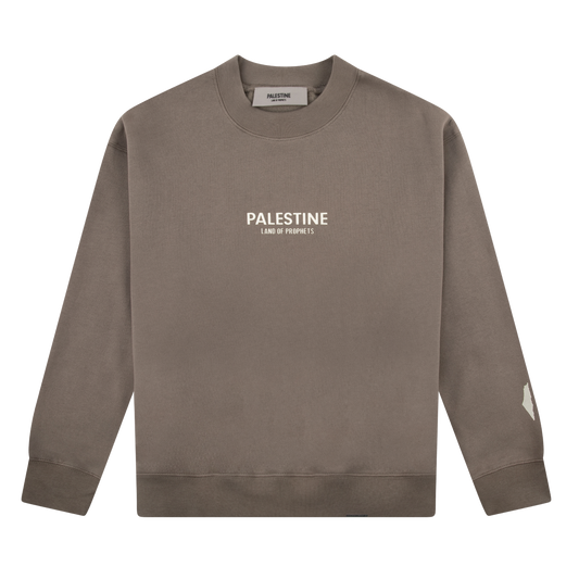 LAND OF PROPHETS SWEATSHIRT METALLIC LOGO - CHARCOAL ASH