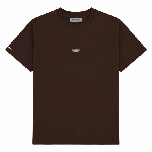 Mini-malist Palestine Land of Prophets Kids Tshirt - Brown
