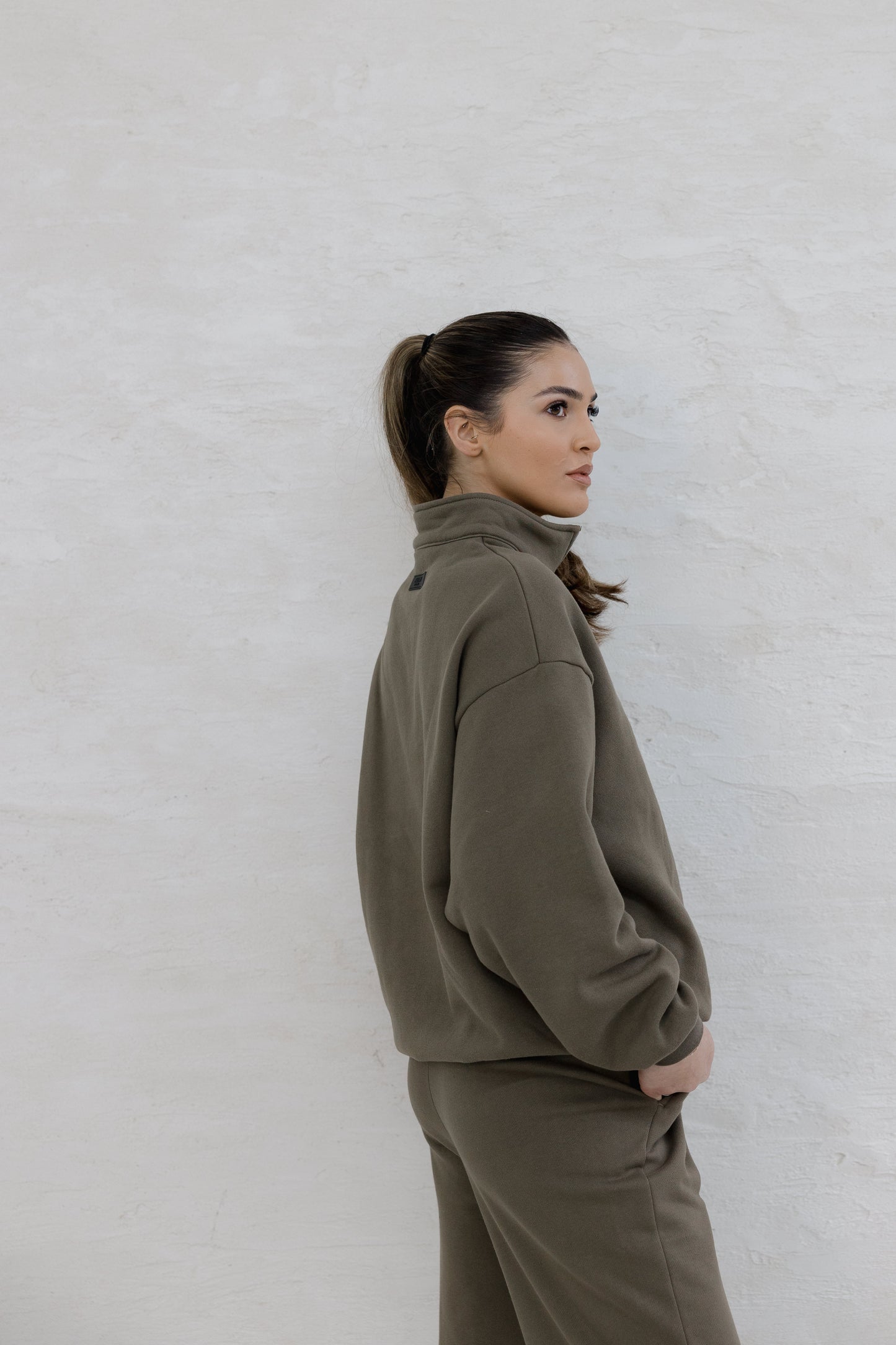 LAND OF PROPHET HALF ZIP - BROWN