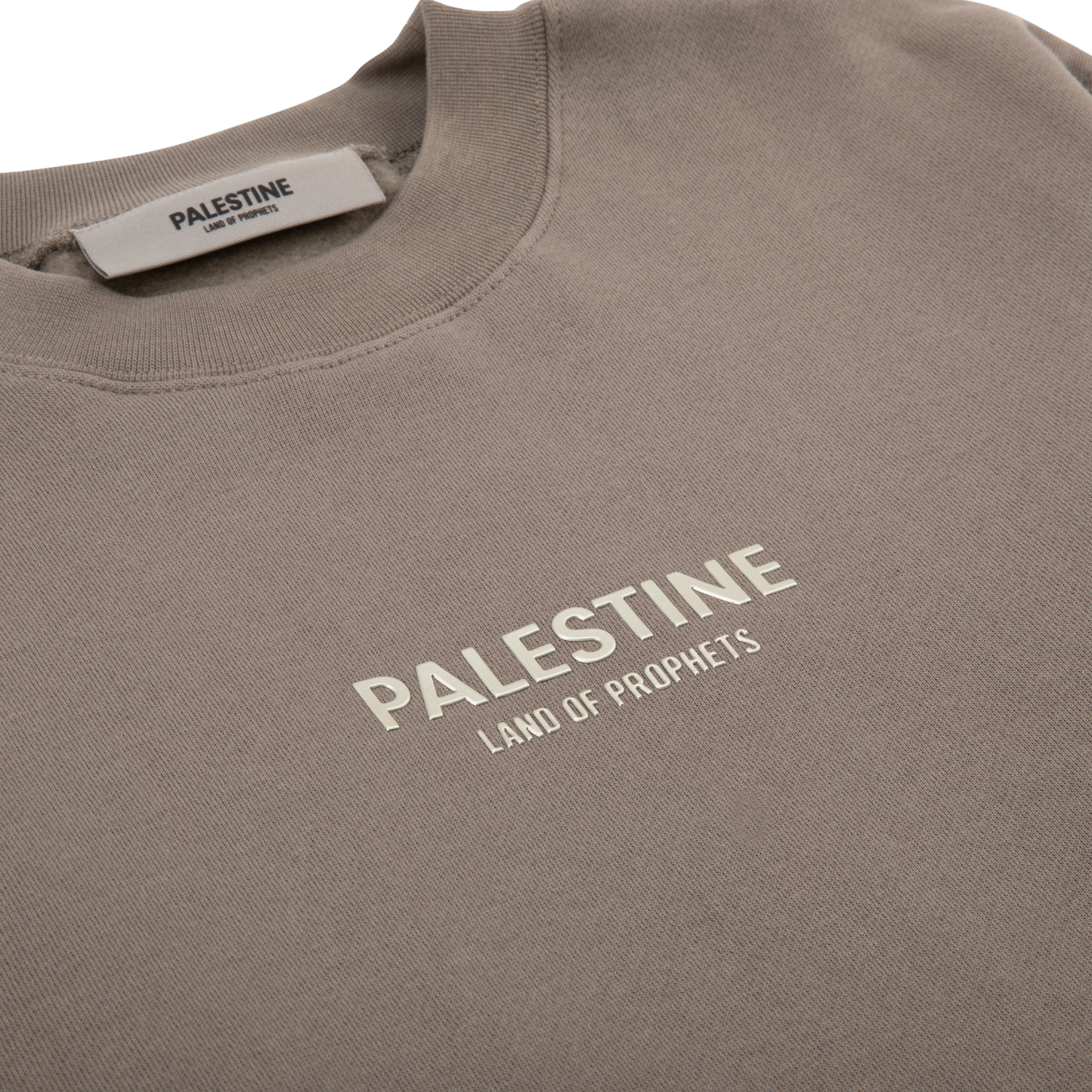 LAND OF PROPHETS SWEATSHIRT METALLIC LOGO - CHARCOAL ASH