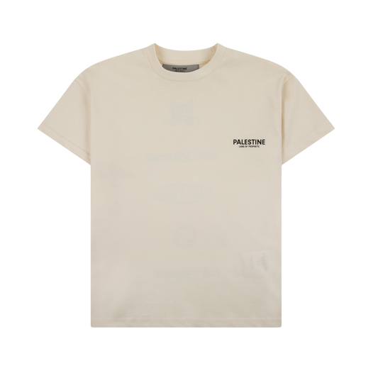 KIDS MULTI LOGO T-SHIRT - CREAM