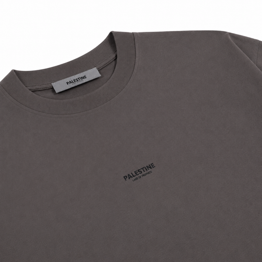 Mini-malist Palestine Land of Prophets Kids Tshirt - Charcoal
