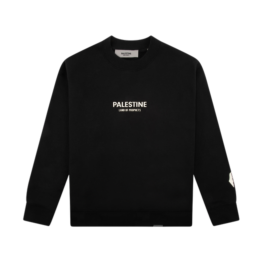 LAND OF PROPHETS SWEATSHIRT METALLIC LOGO - BLACK