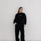 Unisex Wide Leg Joggers - black