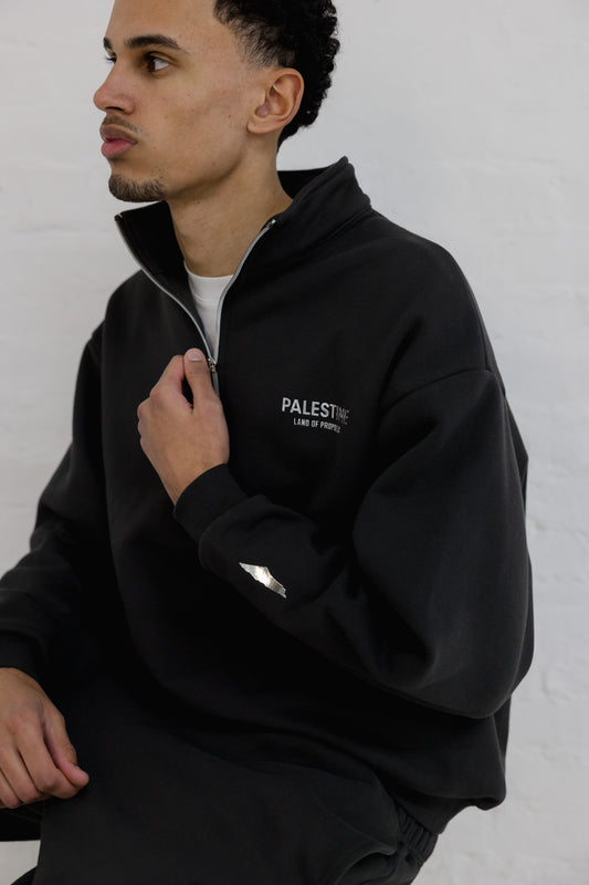 LAND OF PROPHETS HALF ZIP - BLACK IRON