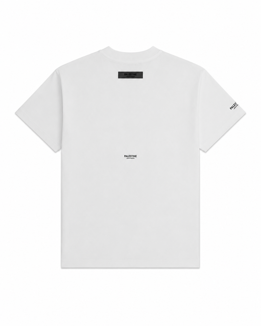 Mini-malist Palestine Land of Prophets Adult Tshirt  - White