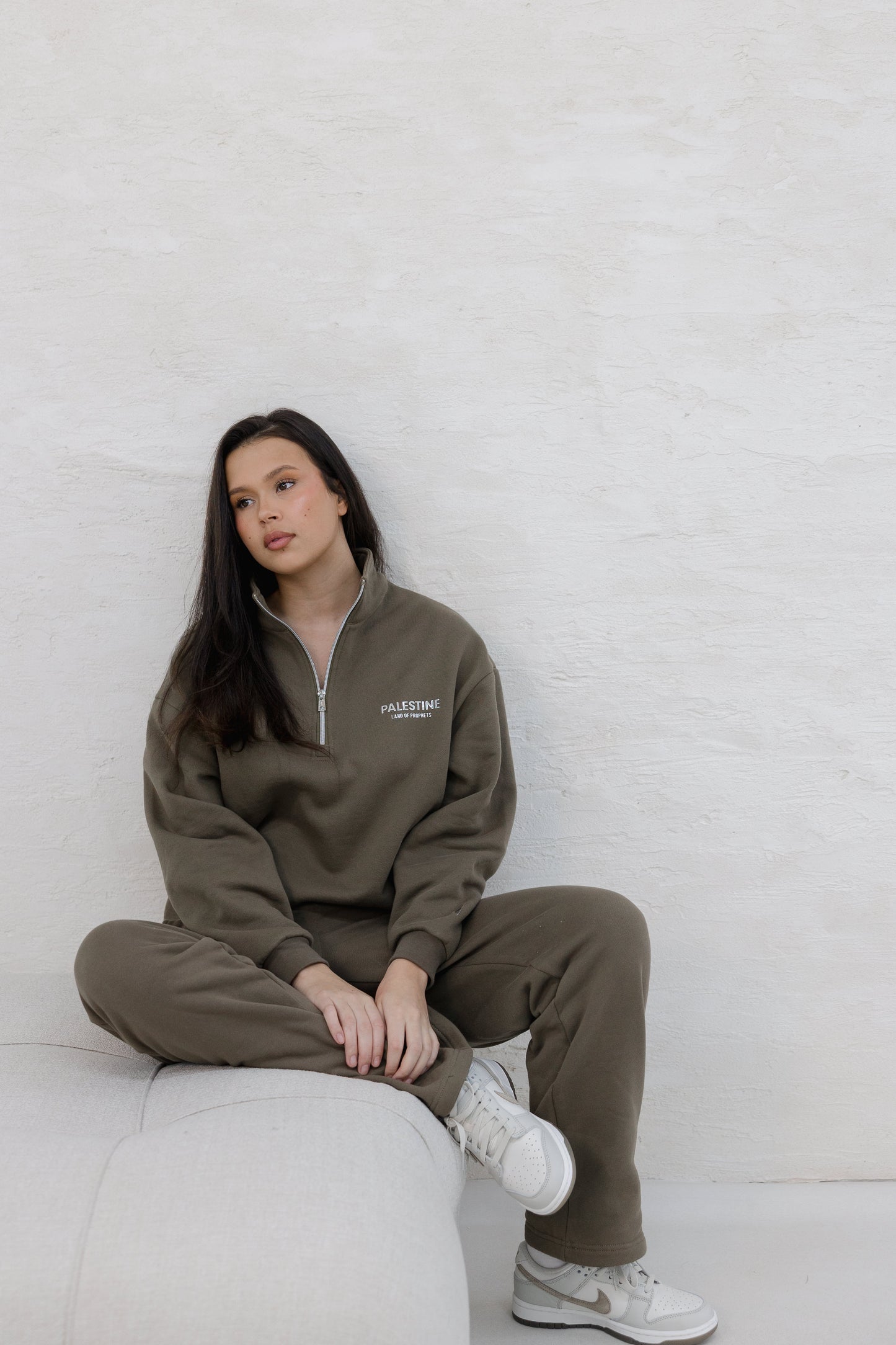 Unisex Wide Leg Joggers - brown