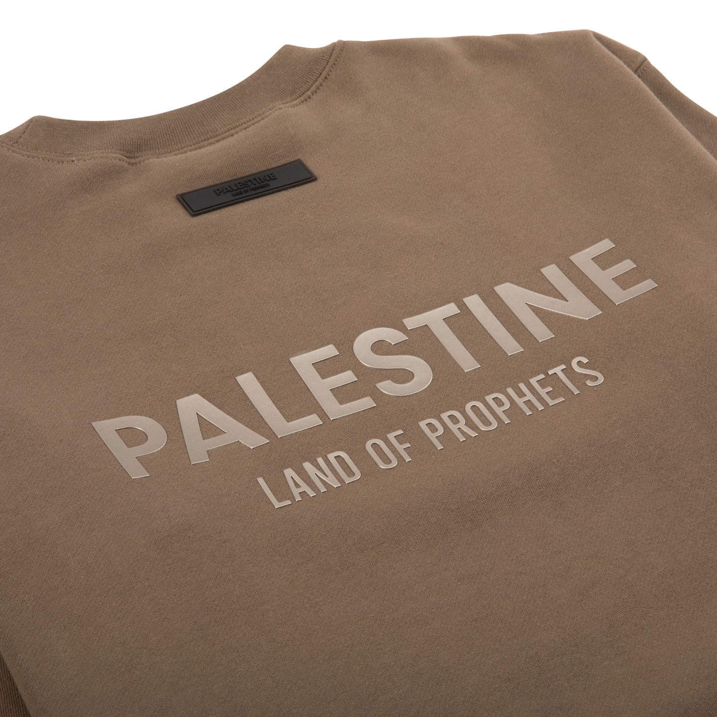 LAND OF PROPHETS SWEATSHIRT METALLIC LOGO - BROWN