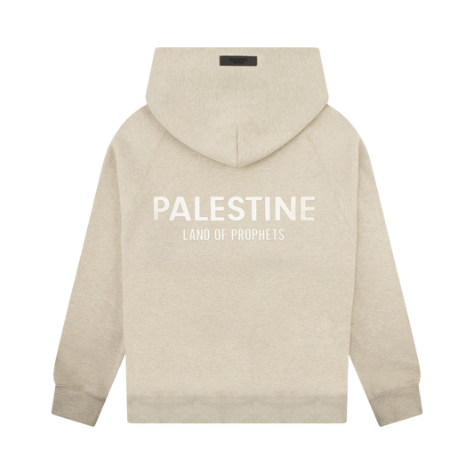 LAND OF PROPHETS METALLIC LOGO HOODIE - HEATHER STONE