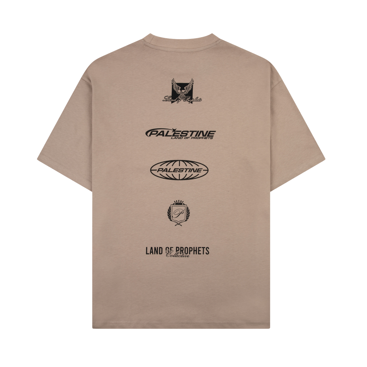 MULTI LOGO T-SHIRT - BROWN