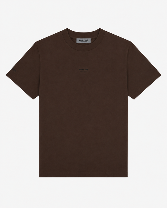 Mini-malist Palestine Land of Prophets Adult Tshirt  - Brown