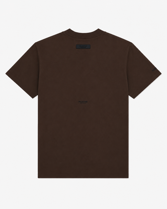 Mini-malist Palestine Land of Prophets Adult Tshirt  - Brown