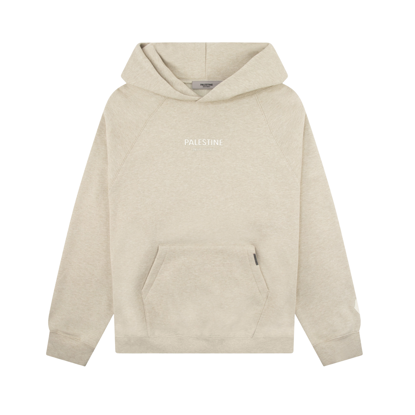 LAND OF PROPHETS METALLIC LOGO HOODIE - HEATHER STONE