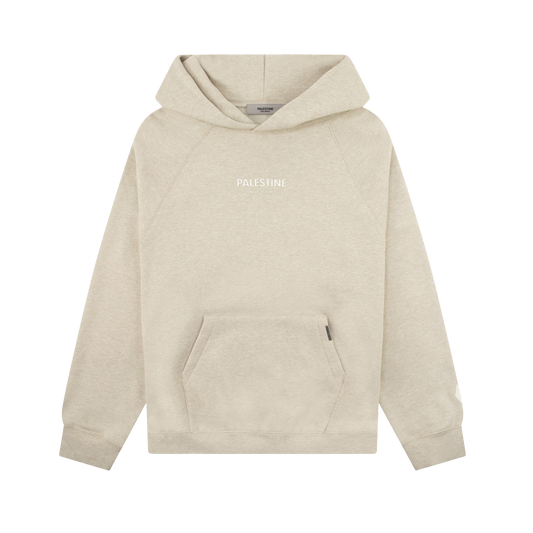 LAND OF PROPHETS METALLIC LOGO HOODIE - HEATHER STONE