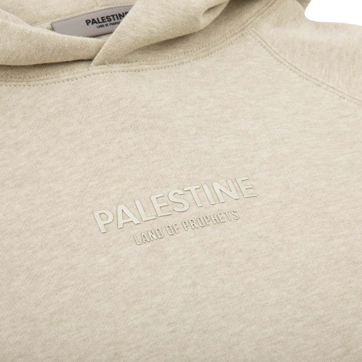 LAND OF PROPHETS METALLIC LOGO HOODIE - HEATHER STONE