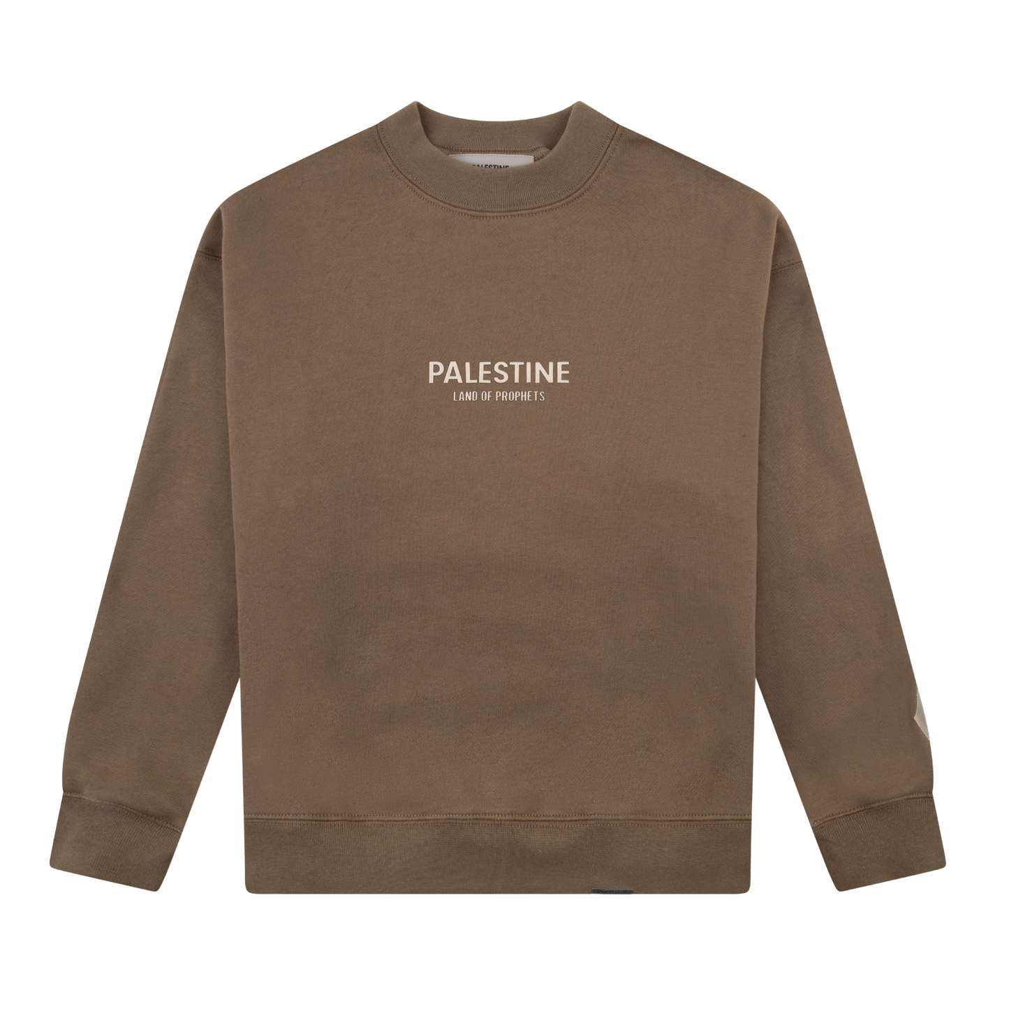LAND OF PROPHETS SWEATSHIRT METALLIC LOGO - BROWN