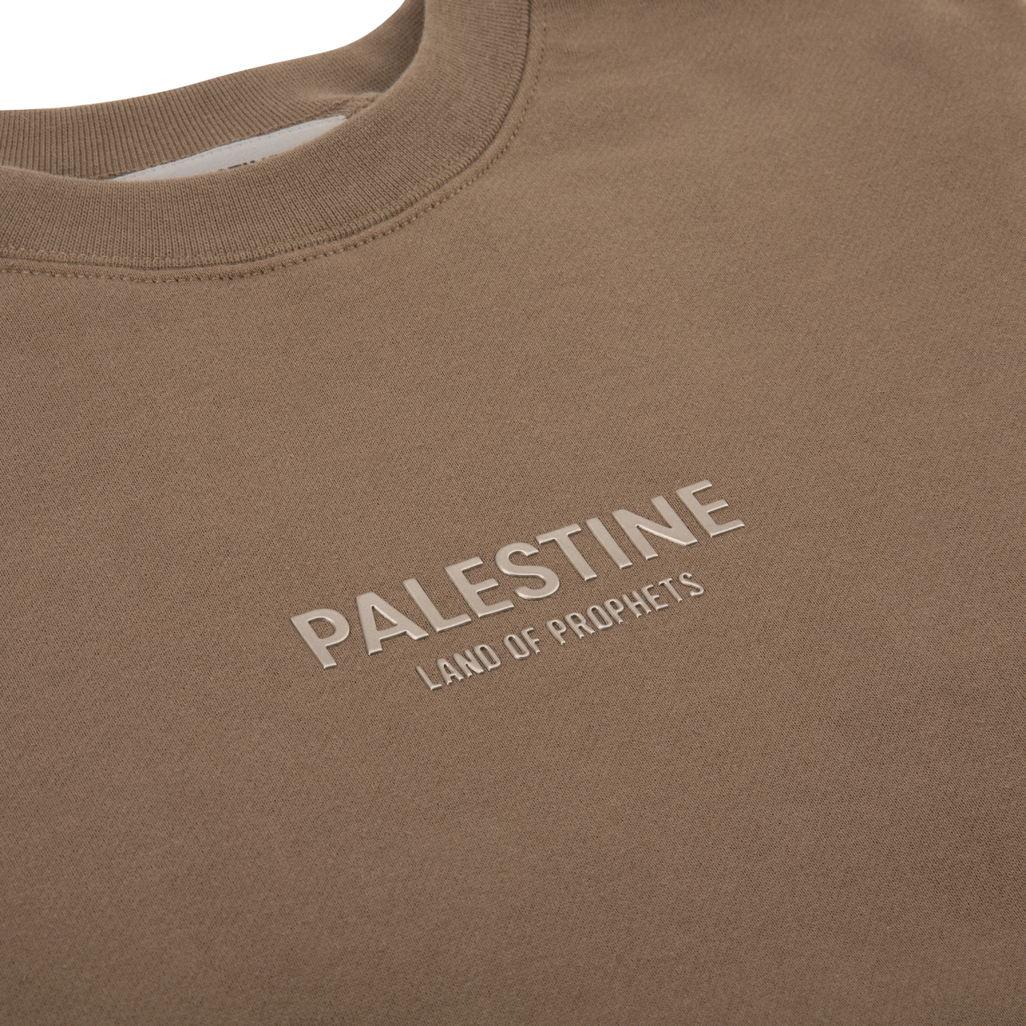 LAND OF PROPHETS SWEATSHIRT METALLIC LOGO - BROWN