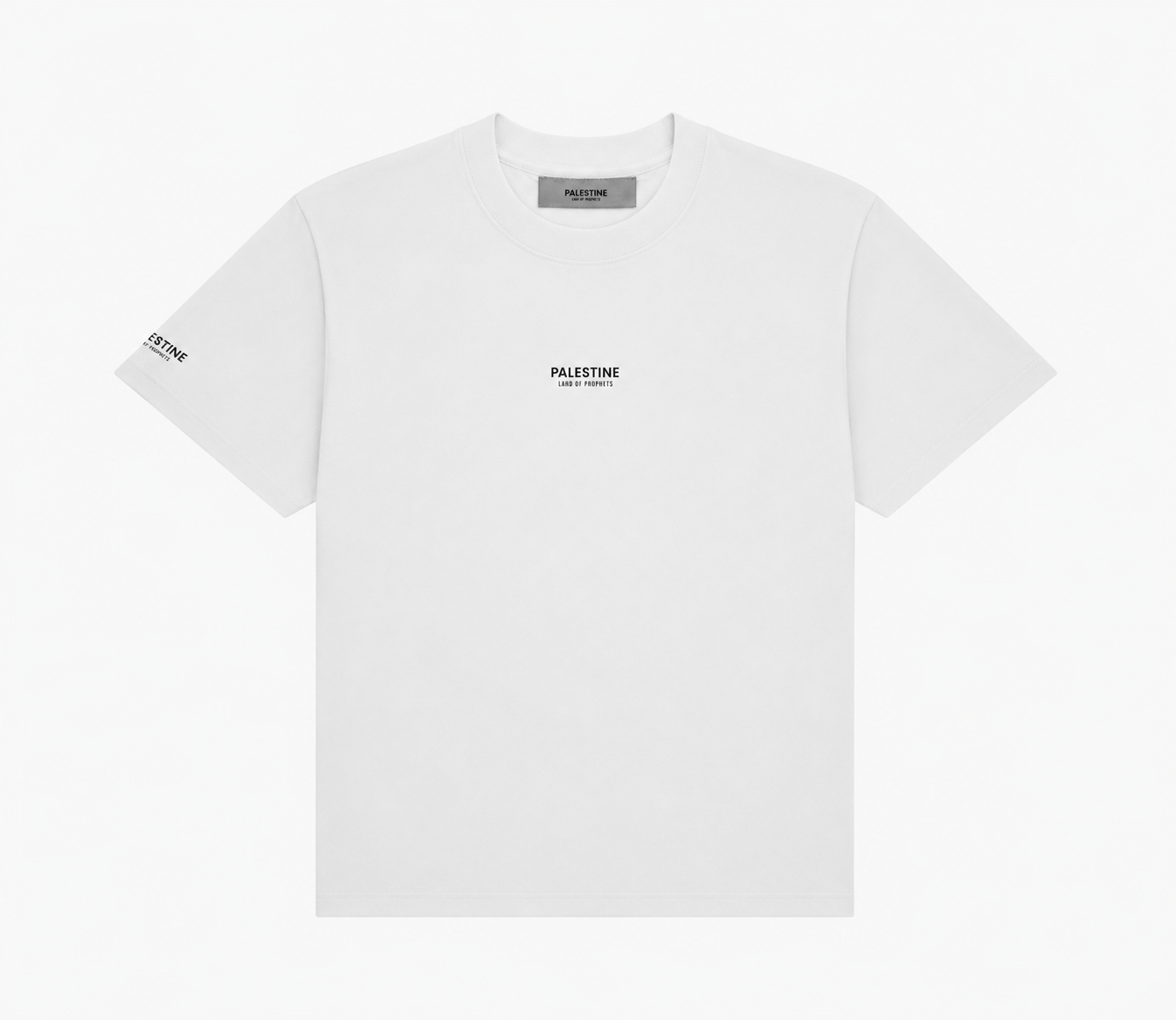 Mini-malist Palestine Land of Prophets Kids Tshirt - White