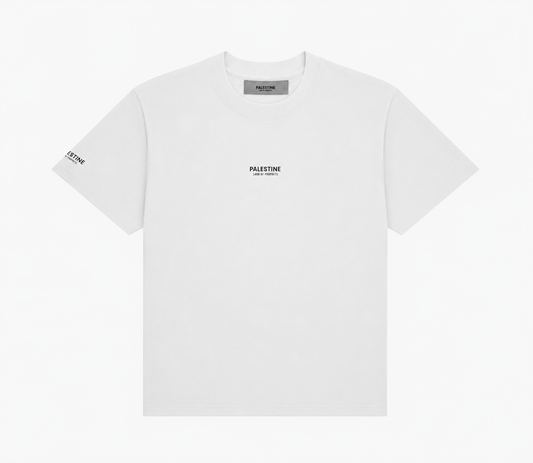 Mini-malist Palestine Land of Prophets Adult Tshirt  - White